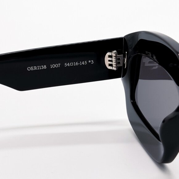 NEW OFF-WHITE OERI138 CHARLOTTE 1007 SUNGLASSES WOMEN BLACK SQUARE - Picture 7 of 9
